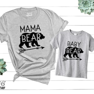 Mama Bear Shirt, Baby Bear Shirt, Mommy and Me Shirts, Matching Shirts, Matching Family Shirts, Mom Gift, Mommy and Me Outfit, Gift for Wife
