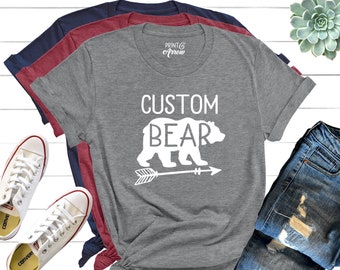 Custom Bear Shirt, Personalized Bear Shirt, Mama Bear T-Shirt, Cute Grandma Bear Shirt, Bear Shirt for Mom, Mothers Day, Momma Bear, Grammy