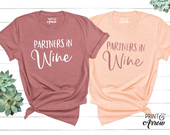 Partners in Wine Shirt, Wine Shirt, Wine Lover Shirt, Gift for Wine Lover, Wine Tasting Shirt, Funny Wine Shirt, Gift for Best Friend