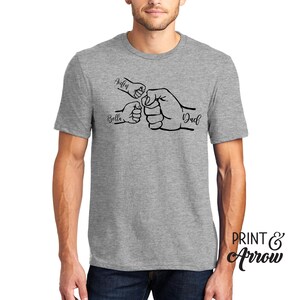 Fist Bump Shirt, Grandpa Shirt, Personalized Dad Gift, Gift for Dad, Customized Father&#39;s Day Shirt, Gift for Grandpa, Father&#39;s Day Gift