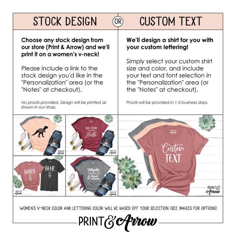 May include: A graphic design for a t-shirt with the text "Print & Arrow" in a white font on a black background. The image shows several different t-shirt designs with various colors and graphics, including a dinosaur, a baby, a beer, and a football.