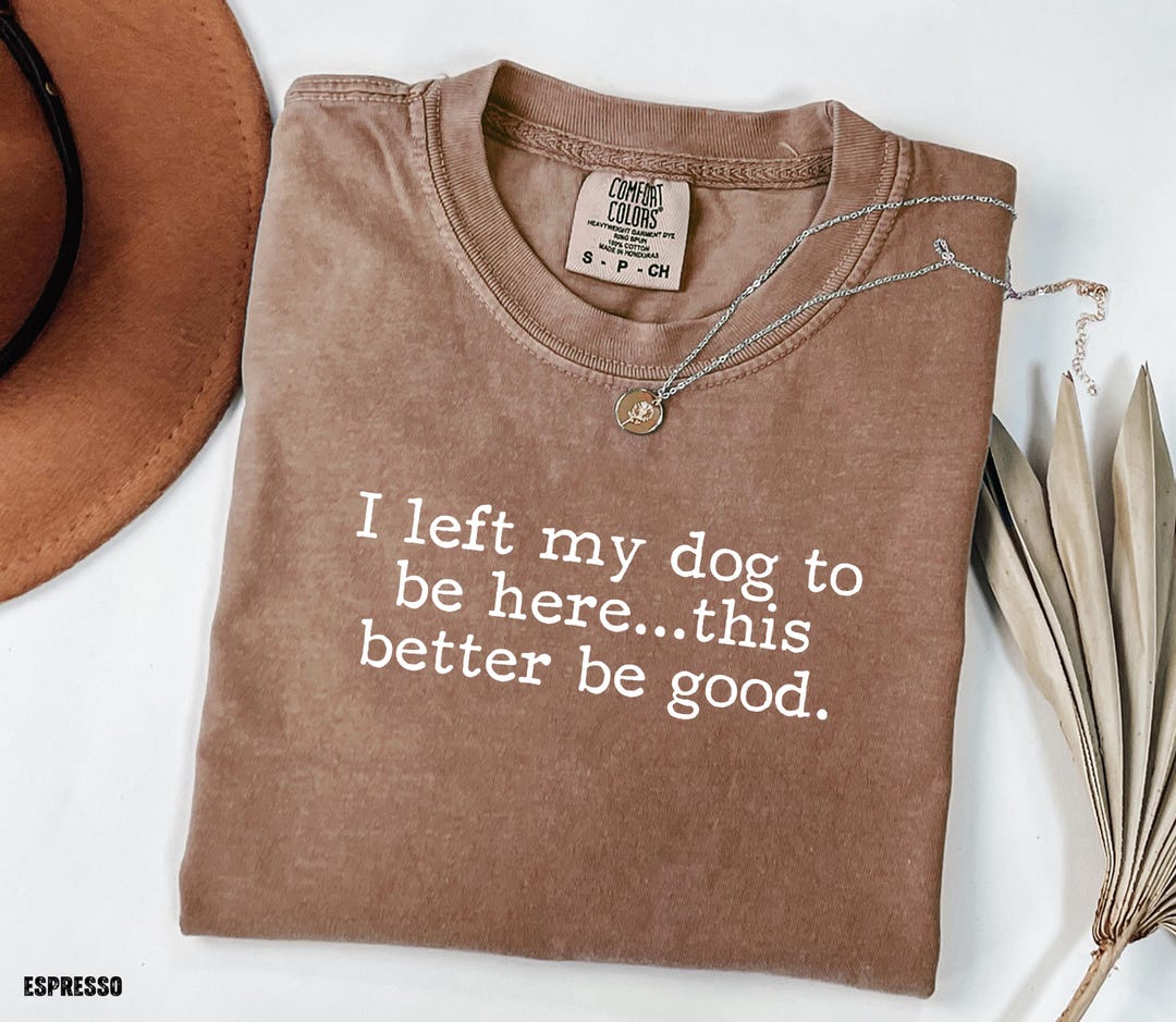 I Left My Dog To Be Here This Better Be Good Shirt, Funny Comfort Colors® Tee, Christmas G
