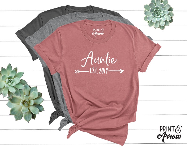 Auntie Shirt, Auntie Gift, Auntie Established Shirt, Aunt, Mothers Day Gift for Aunt, Pregnancy Announcement to Sister, Gift for Sister image 1