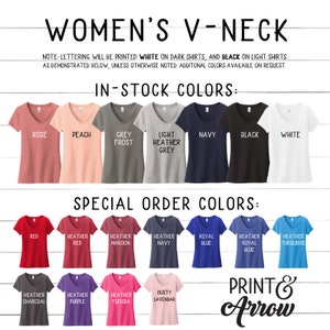 Upgrade any T-Shirt to a Women's V-Neck Shirt in our Shop Print And Arrow, Women's Fit, V-neck Shirt, Shortsleeve image 4