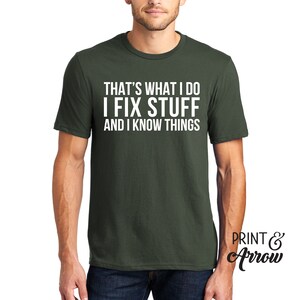 "I Fix Stuff And I Know Things" Funny Baseball Cap - Adjustable Washed Cotton Hat For Men & Women