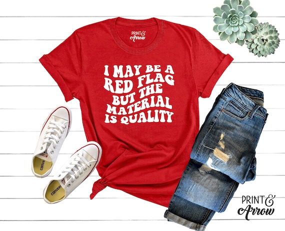 Printer red hotsell flag t shirt