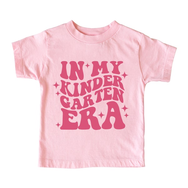 In My Kindergarten Era Shirt, Retro Kindergartener Tshirt, Back to School Elementary Shirt, Kids First Day of School Outfit, Girl Sweatshirt