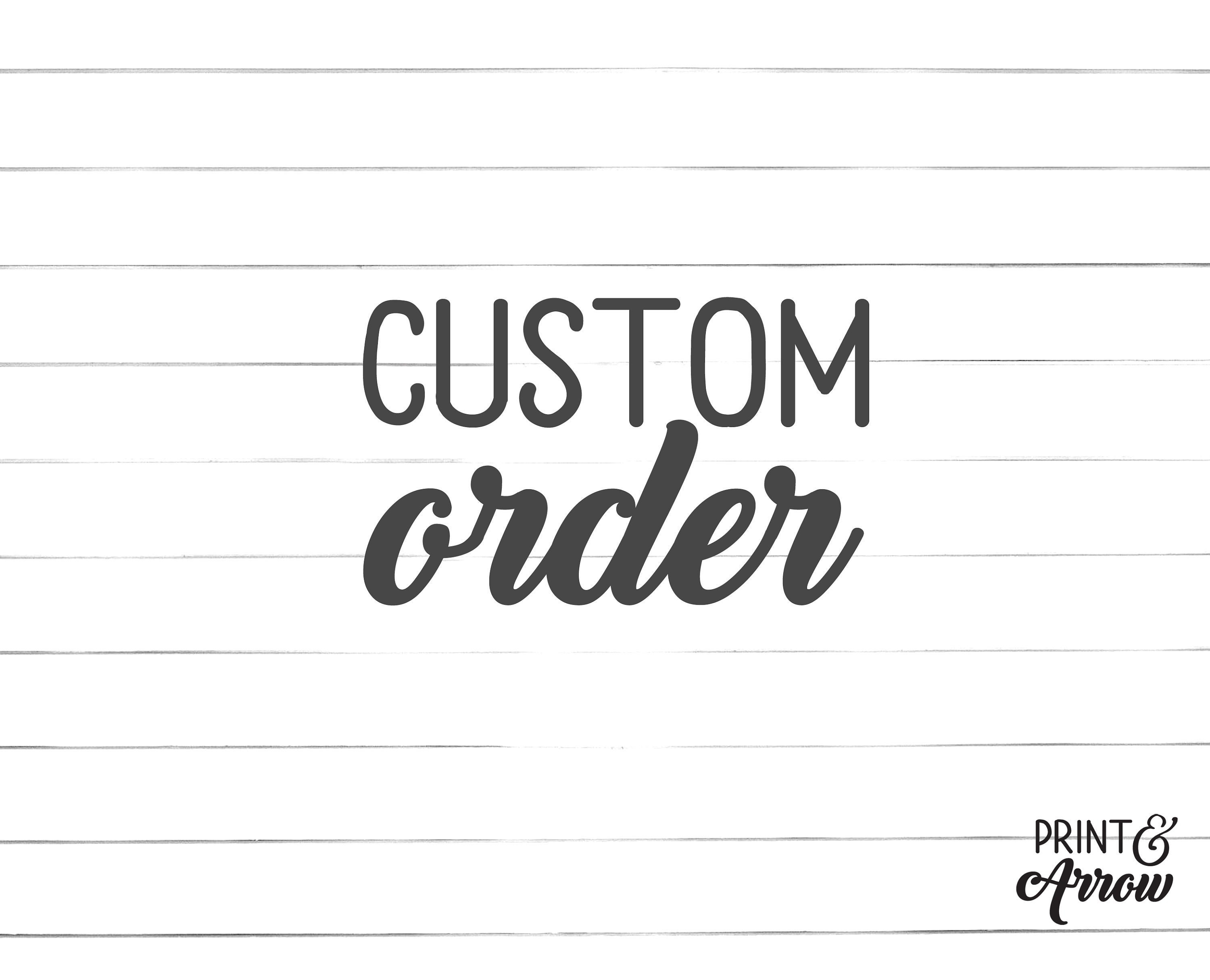 Custom Order - Lettering Modification