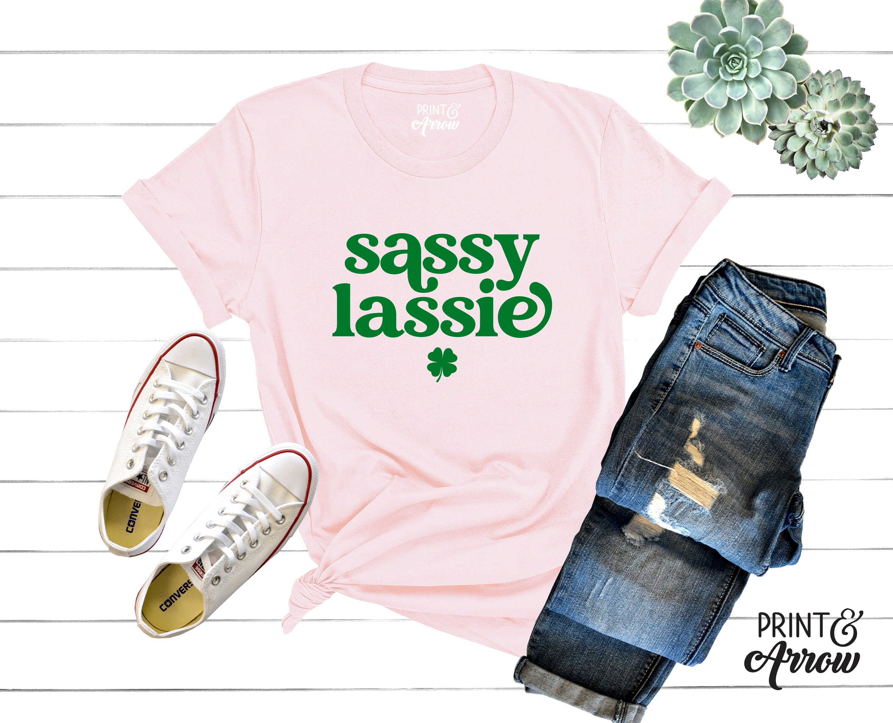 thumbnail image 2 of Sassy Irish Lassie St Patrick's Day Shamrock Stickers Sold By... 2 of 10