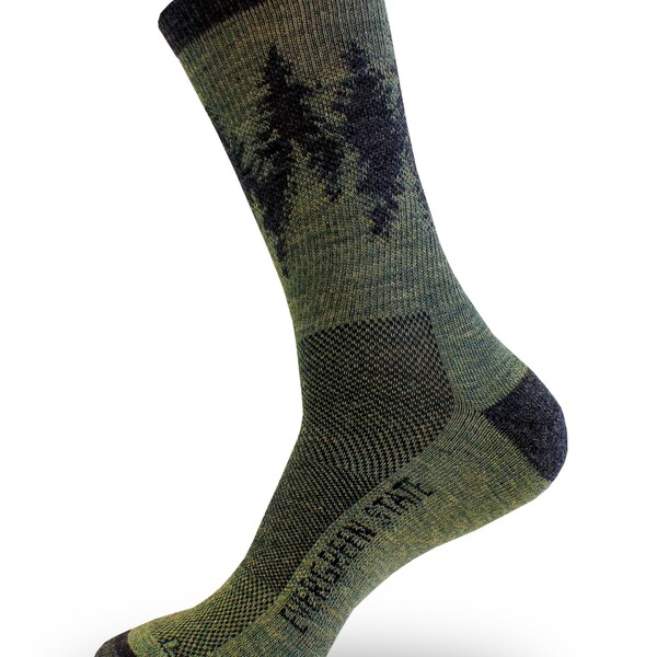 Evergreen State Merino Wool Hiking Socks