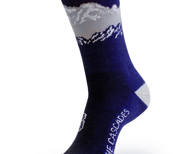 Cascade Range Socks - Unisex Crew Socks - Mid-Calf - Merino Wool - Hiking Socks