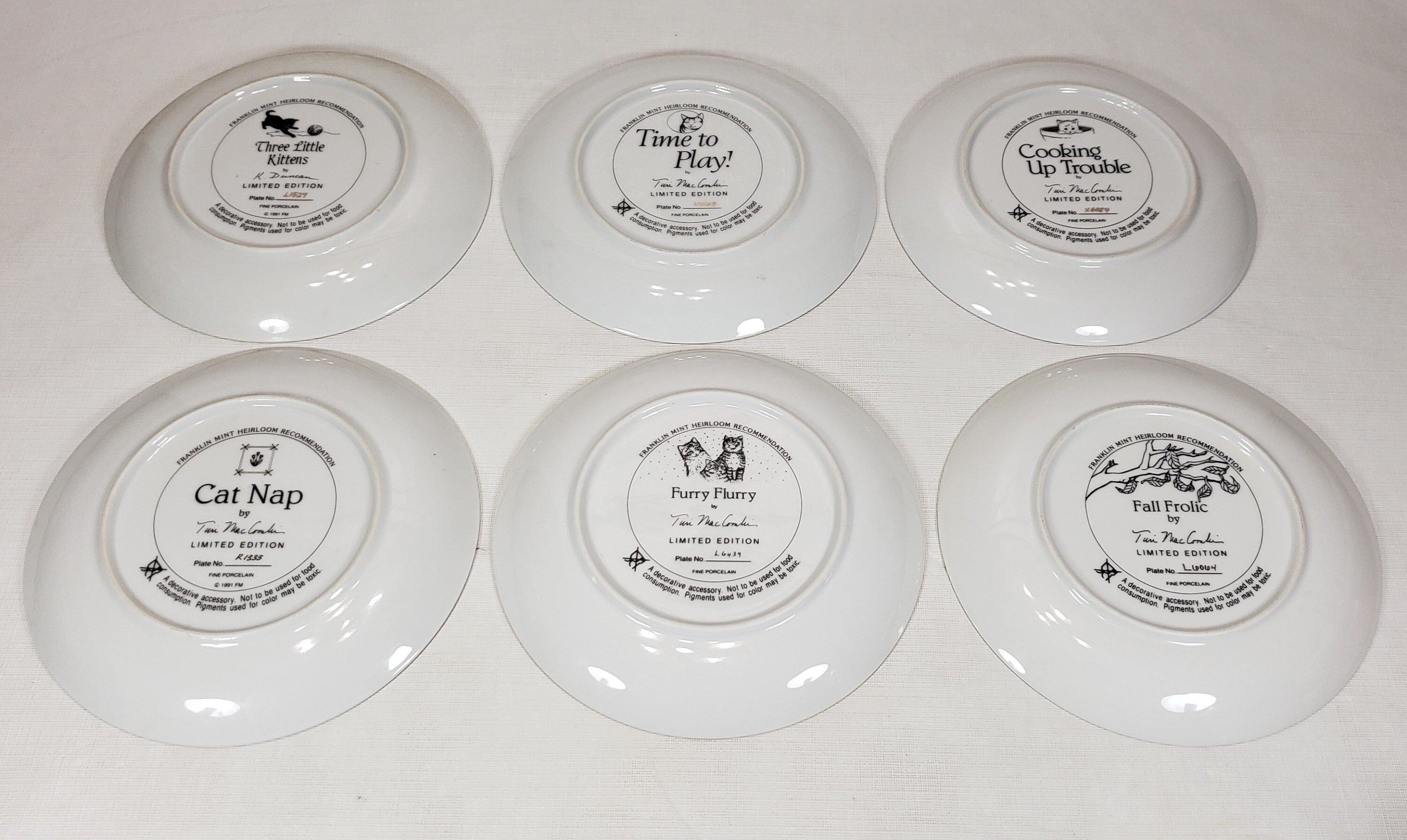Franklin Mint Cat Plates Collection Etsy