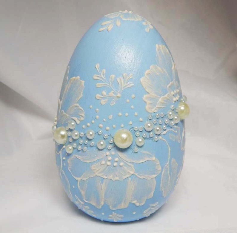 Decorative Egg Hand Painted Wood Egg Hand Painted Wooden Egg Mud Texture Medium. Hand Painted Egg