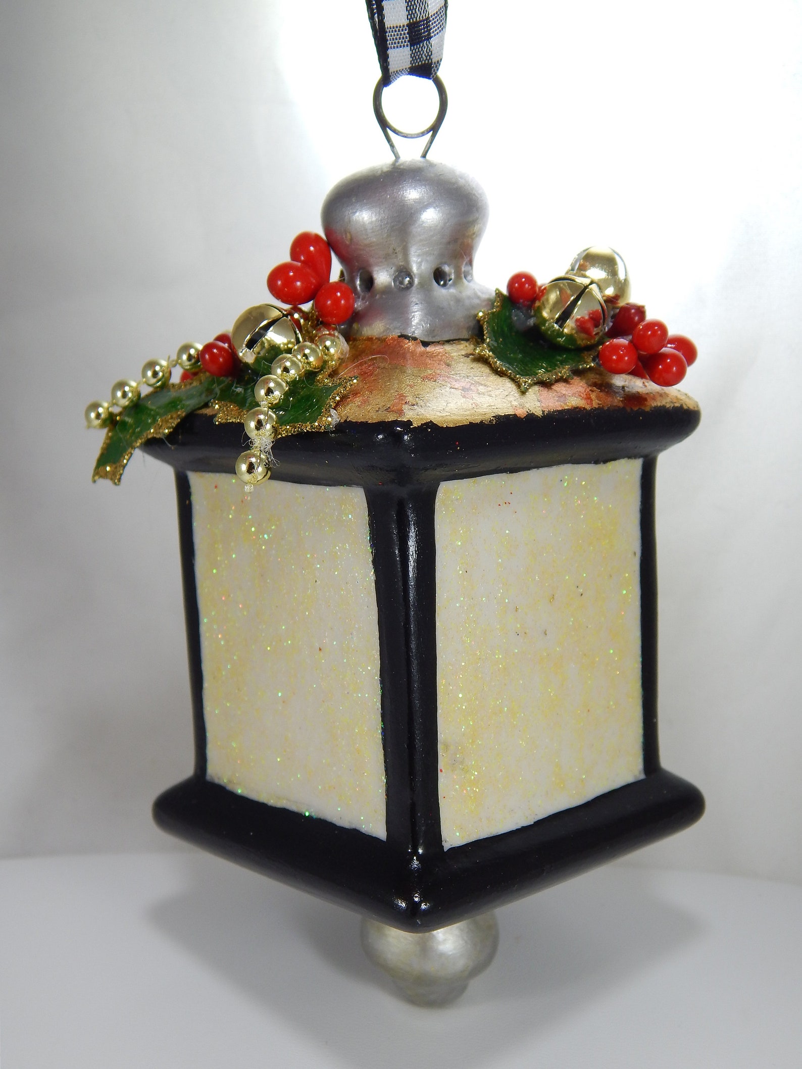 Christmas Ornament. Lamp Post Ornament. Porcelain Ornament. Etsy