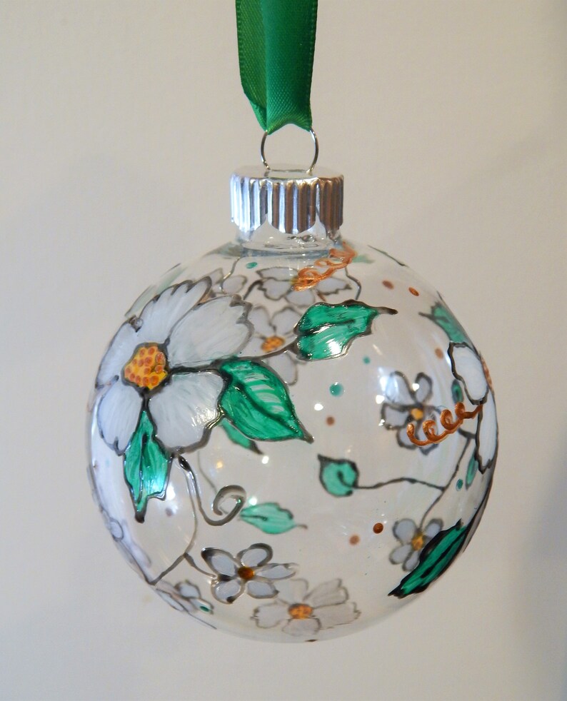 Painted Ornament. Glass Ornament. Suncatcher. Clear Ornament. Glass