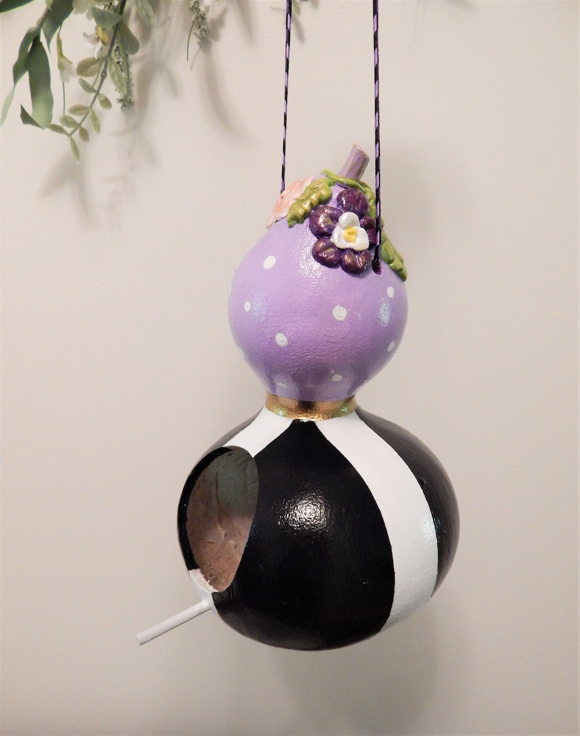 Gourd Bird Feeder. Painted Gourd. Painted Gourd Bird Feeder. Etsy