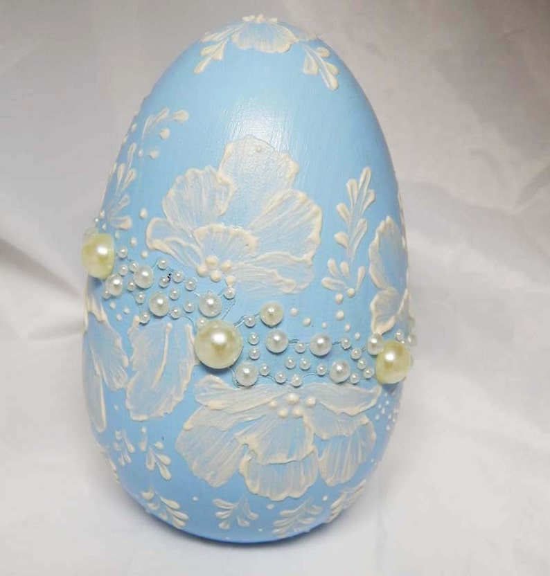 Decorative Egg Hand Painted Wood Egg Hand Painted Wooden Egg Mud Texture Medium. Hand Painted Egg