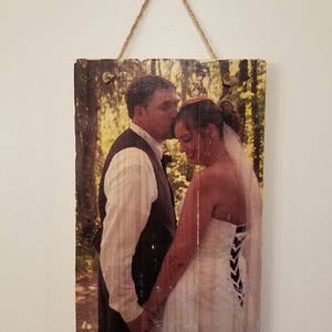 Anniversary Gift, Rustic Wedding Gift, Personalized Wedding Photo, Custom Wedding Gift, Gift for Couple, Rustic Wedding, Newlywed Gift