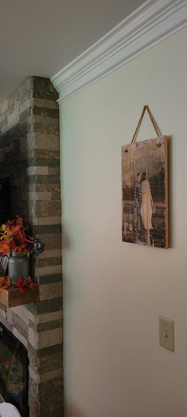 Personalized Wood Photo, Pallet Picture Frame, Custom Wood Print, Pallet Art, Rustic Picture Frame, Reclaimed Home Decor image 3