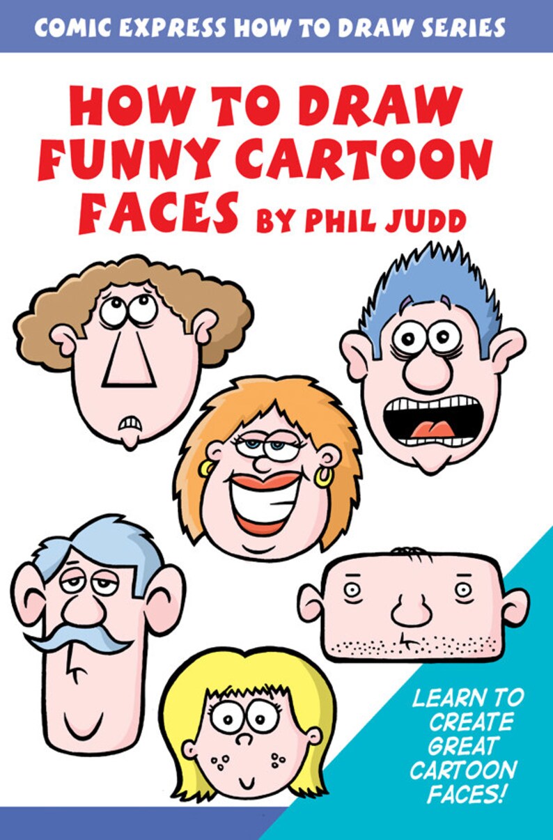 How to Draw Funny Cartoon Faces by Phil Judd Paperback 2016 | Etsy