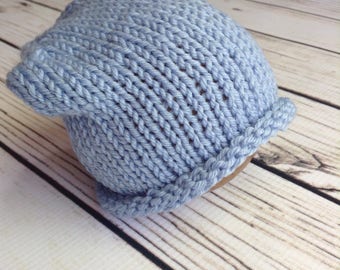 Knit Newborn Slouch, Merino Slouch, Knit Slouch, Baby Boy Slouch, Newborn Baby, Newborn Slouch, Slouch Prop Hat, Newborn Prop Hat