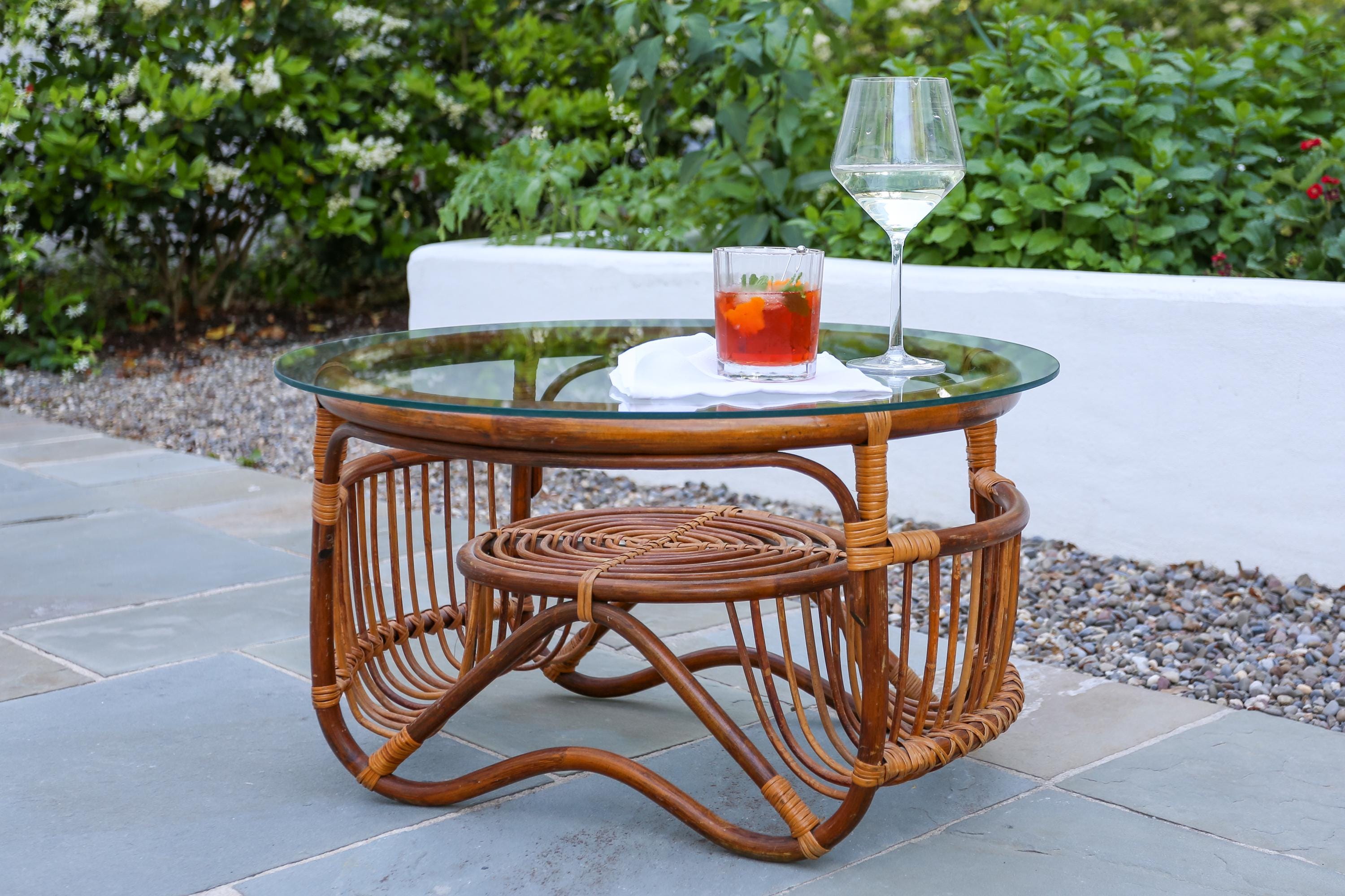 Vintage Rattan Coffee Table - Etsy