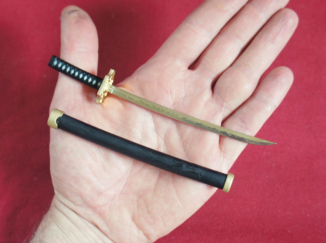 1 6 Scale Miniature Katana Sword Japanese Samurai Weapon Etsy