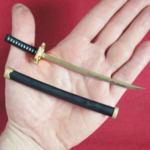 1/6 Scale Miniature Katana Sword Japanese Samurai Weapon image 1