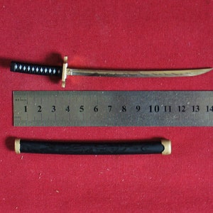 1/6 Scale Miniature Katana Sword Japanese Samurai Weapon image 6