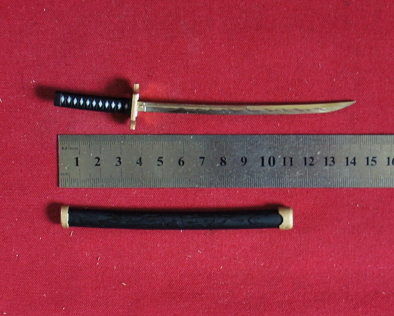 1/6 Scale Miniature Katana Sword Japanese Samurai Weapon image 6