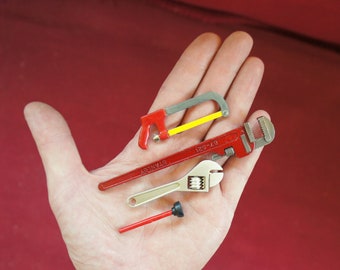 1/6 Scale Miniature Plumbing Tools - Solid Metal