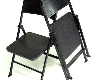 Miniature folding chair 1/6 scale - 2 pcs
