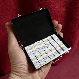 Porte-documents à l’échelle 1/6 de modèle miniature plein d’argent