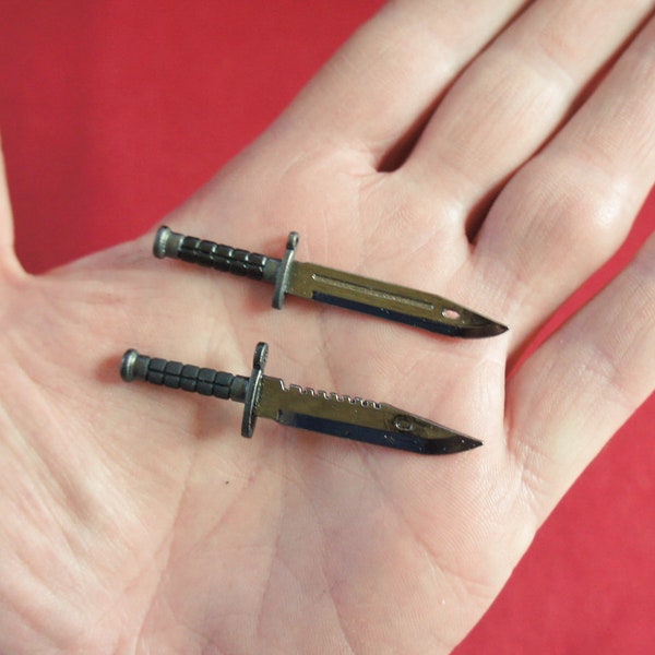 1/6 Maßstab Miniatur M9 Bajonett Messer Waffe - alles Metall