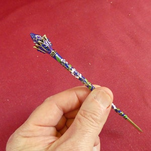 1/6 scale sceptre magic wand blue lotus solid metal