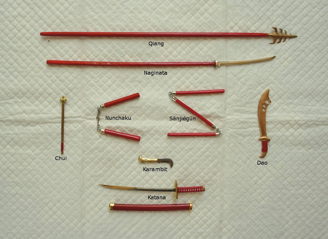 1/6 Scale Miniature Martial Arts Weapon Oriental Collection Etsy
