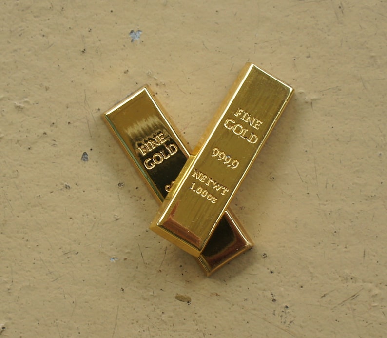 1/6 Scale Miniature Gold Bullion Bars 10 Pcs and Wooden Etsy
