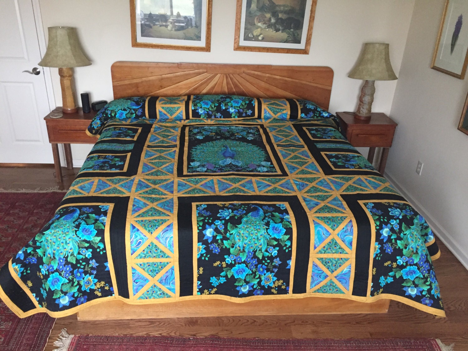 Peacock Quilt Etsy Canada