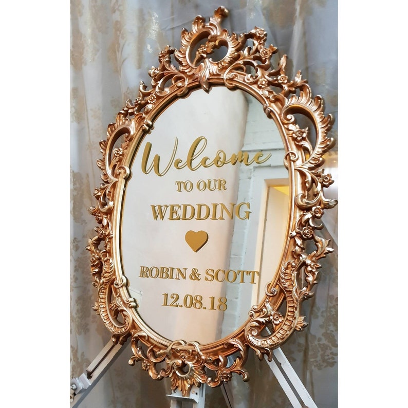 Wedding Mirror Rare Antique Gilt Rococo Sign Etsy