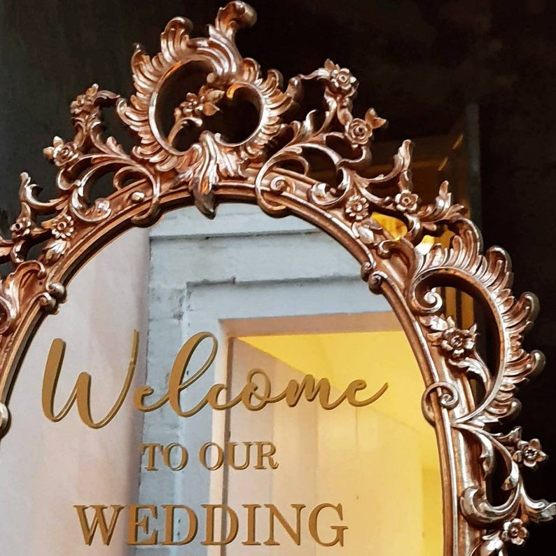 Wedding Mirror Rare Antique Gilt Rococo Sign Etsy
