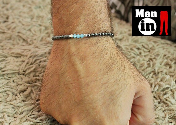Men's hematite bracelet clearance