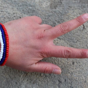 Russland Flagge Armband, Russische Föderation Armband, Patriotische Armband, Set Armband, Land Armband Set, Flagge Armband, 3 Farben Armbänder