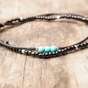 Men Boho Bracelet, Men Turquoise Bracelet, Men Double Bracelet, Men Protect Bracelet, Men Fashion Bracelet, Men Gift, Men Hipster Bracelet