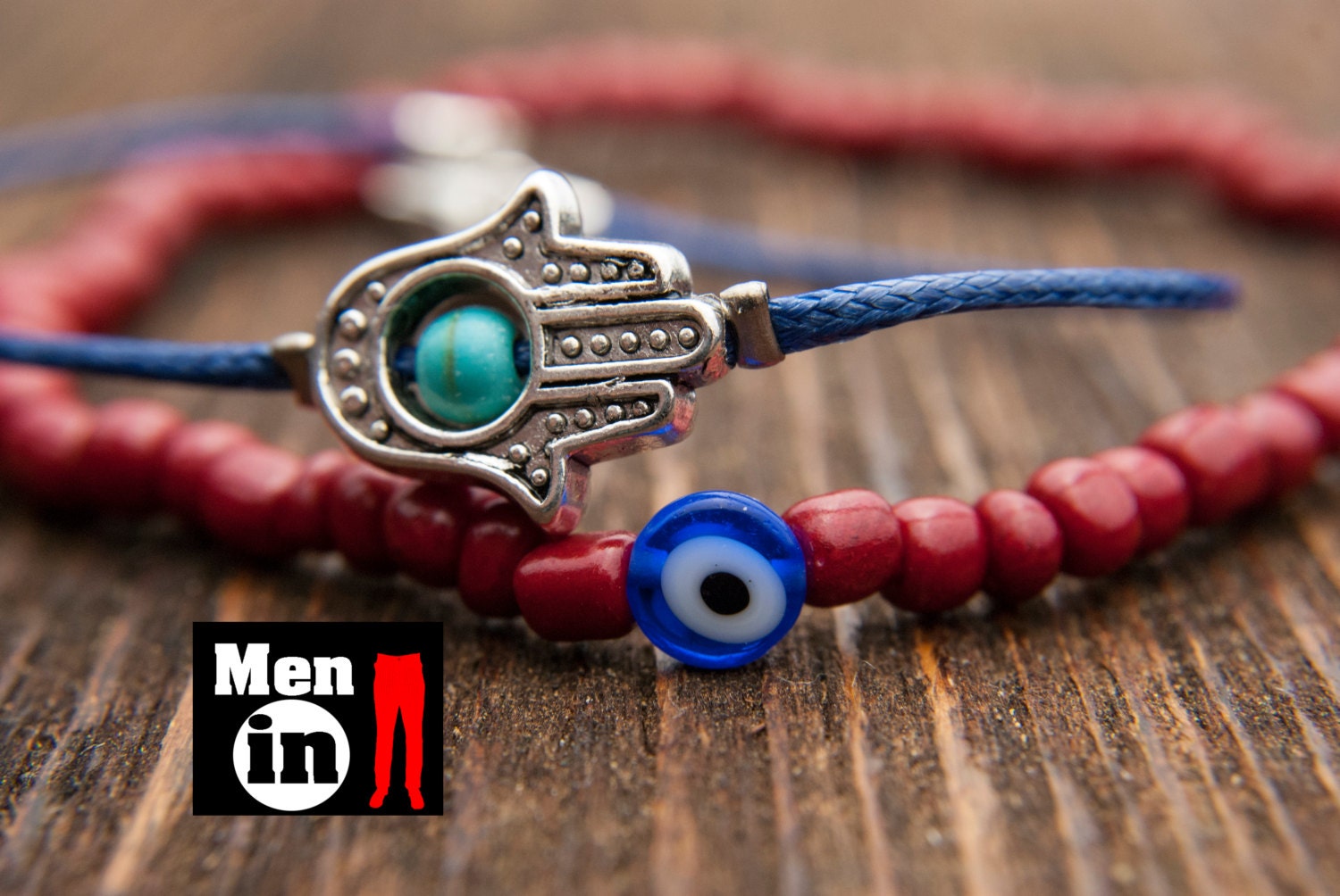 Amazon.com: Nazareth Store Blue Beads Evil Eye Bracelet Hamsa Hand of  Fatima for Men Women Stretch Bracelets Lucky Charm: Clothing, Shoes &  Jewelry