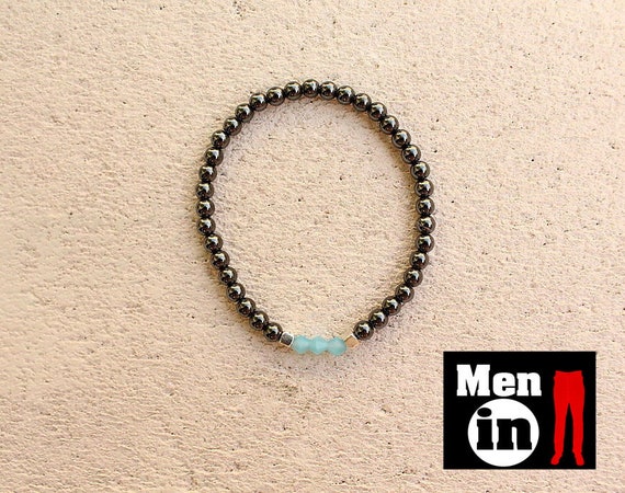 Men's hematite hotsell bracelet