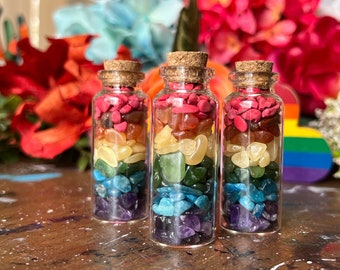 PRIDE Intention Jars // LGBTQ // Pride Transgender Bisexual Agender Pansexual Nonbinary // Love // Confidence // Spell Jar // Altar Tool