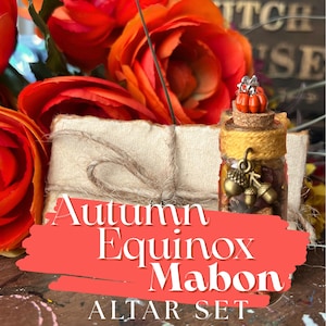 Autumn Equinox Mabon Altar Set: Intention Jar and Tile