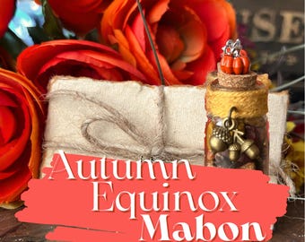 Autumn Equinox Mabon Altar Set: Intention Jar and Tile