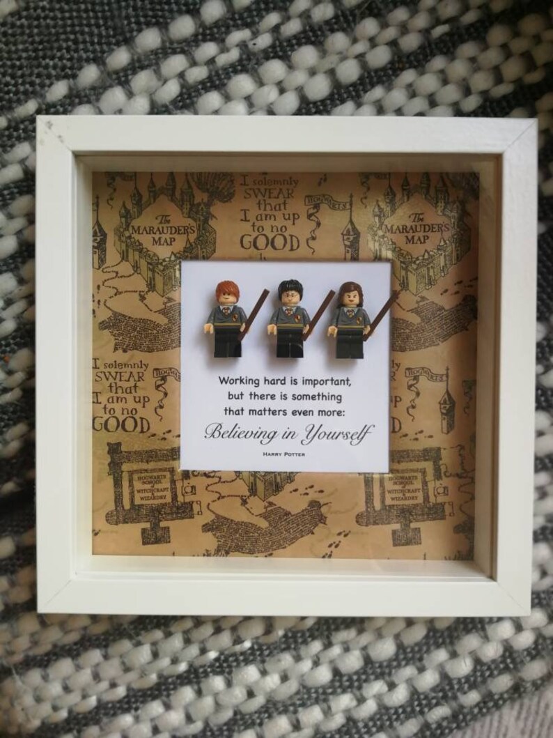 Harry Potter Quote Believe In Yourself Potter Figure In Frame Etsy