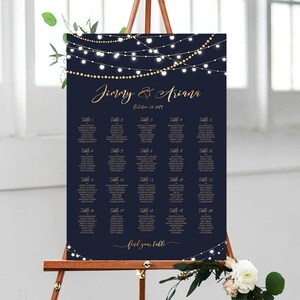 Plan de salle de mariage, plan de salle par ordre alphabétique, modèle de plan de salle, devoir de mariage, affiche de plan de salle, décoration de mariage, enseignes